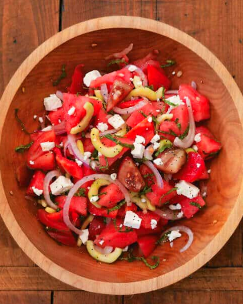 Tomato & Watermelon Salad Recipe